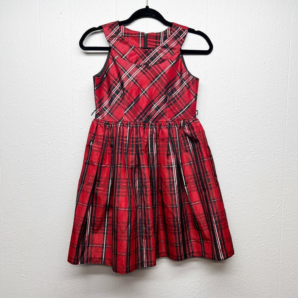 Ronnie Jean Girls Christmas Dress Sz 12 Plaid Holiday Party Event Evening Formal